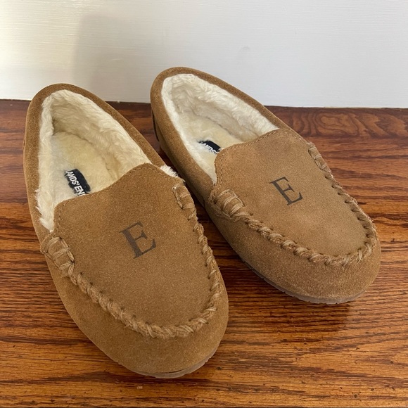 Lands' End Other - Kids’ Lands’ End Monogrammed Suede Slippers